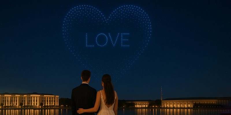 drone show in wedding and private events